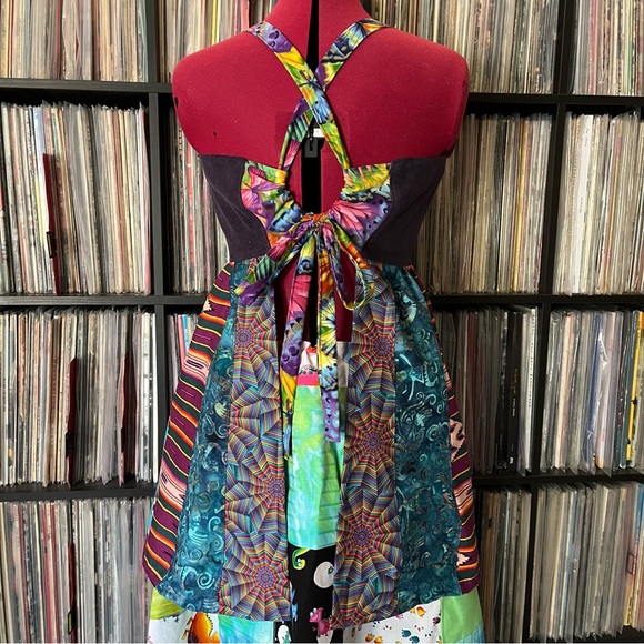 alien superstar patchwork apron top y2k phish 90s 👽 - Picture 5 of 13